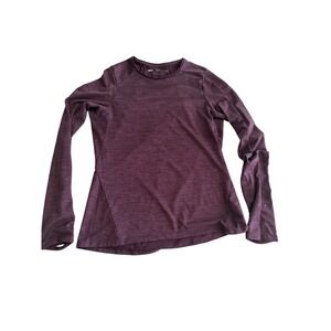 REI Co-op Womens Purple Heathered Long Sleeve Active Top Thumbholes XSmall
